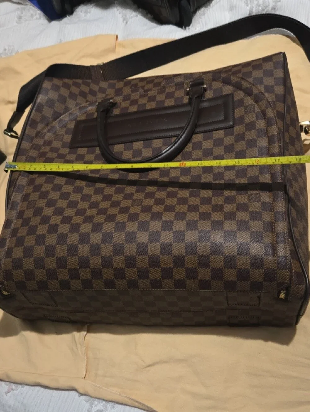 Louis Vuitton Brown Damier Check Luggage with Detachable Strap